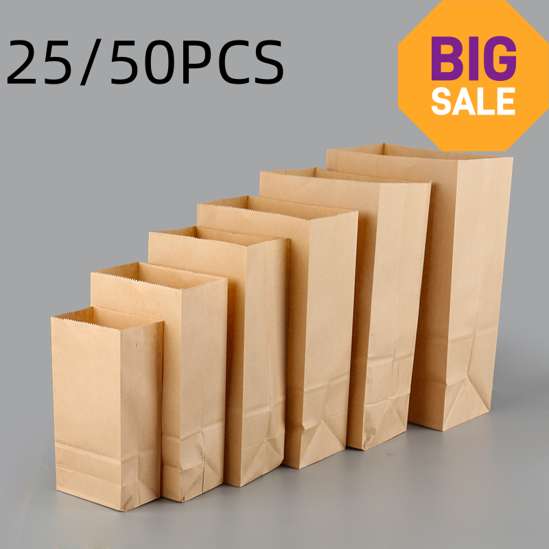Food Storage In Plants - 25/50 stuks bruine kraftpapieren zakken prachtige