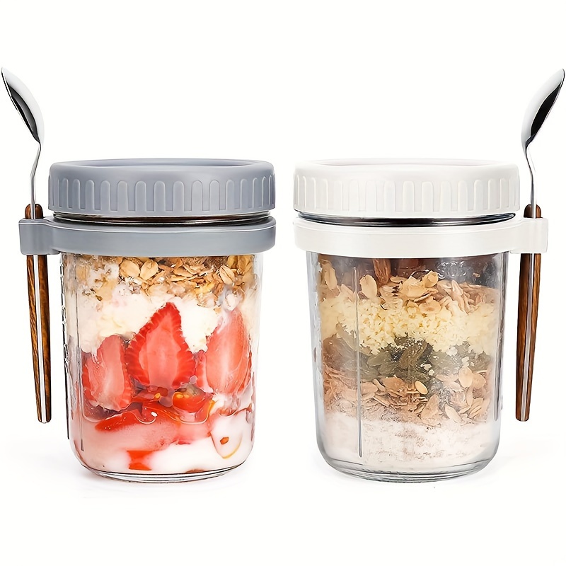 Food Storage Glass Set - 1 st/2 stks Glazen Havermout Beker,