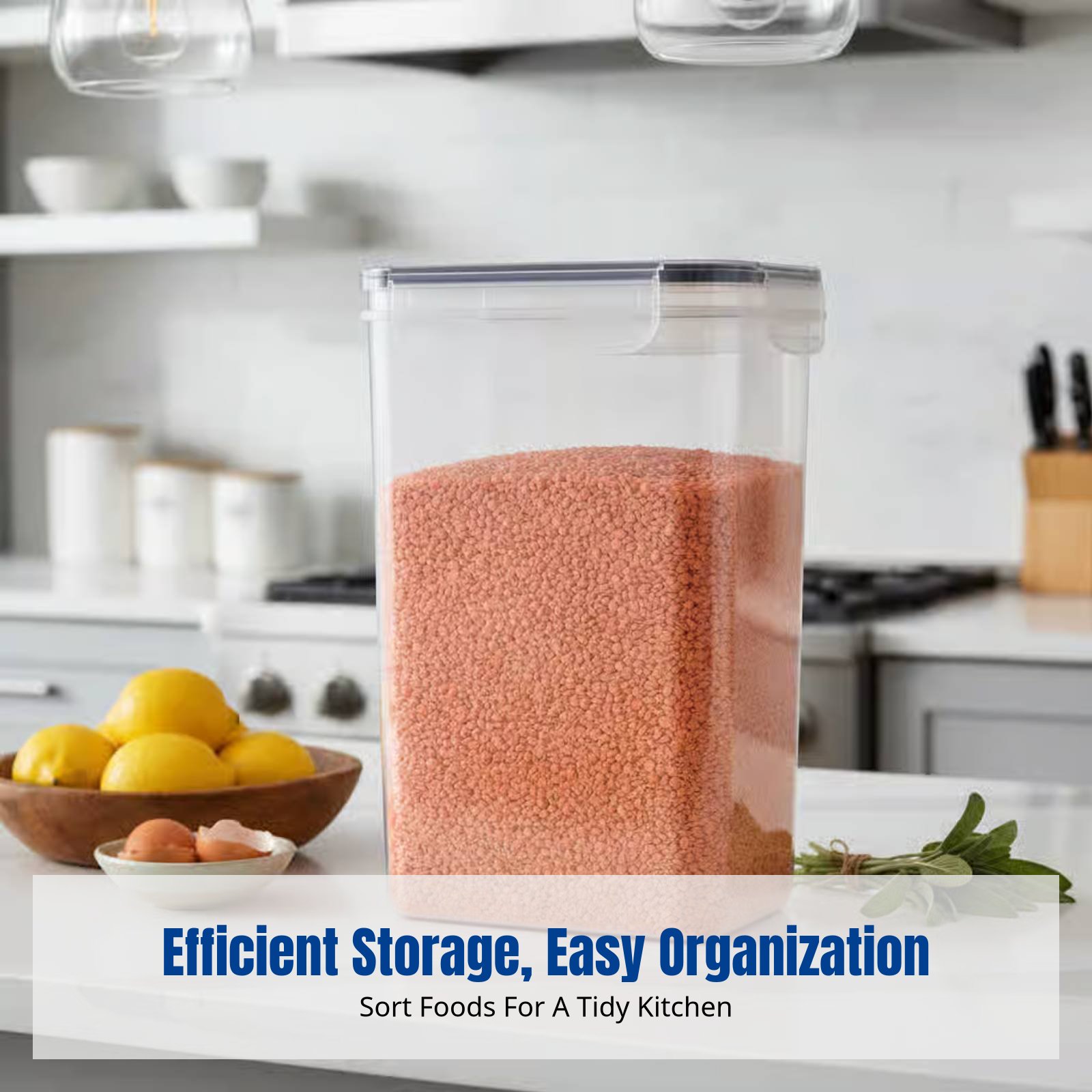 Food Storage And Container - Luchtdicht bewaardozen set, grote capaciteit, transparant,