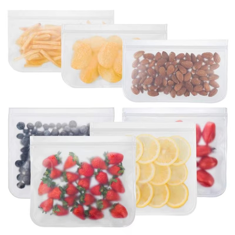 Food Storage Zip Bags - 1/2/3/4 stuks siliconen voedselbewaarcontainers, voedselbewaarzakken, lunchzakken,