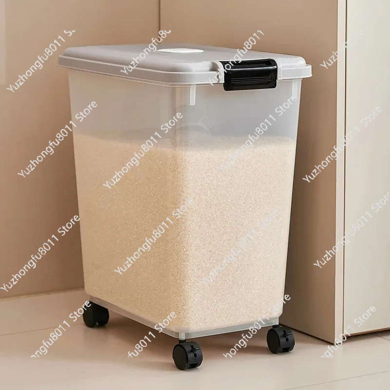Food Storage In Pantry - Huishoudelijke verzegelde rijstton, voedselveilige opbergcontainer, insecten-