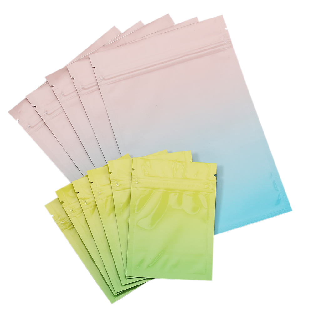 Food Storage Zip Bags - 50 Stuks Gradiënt Zip Zakken Ondoorzichtige