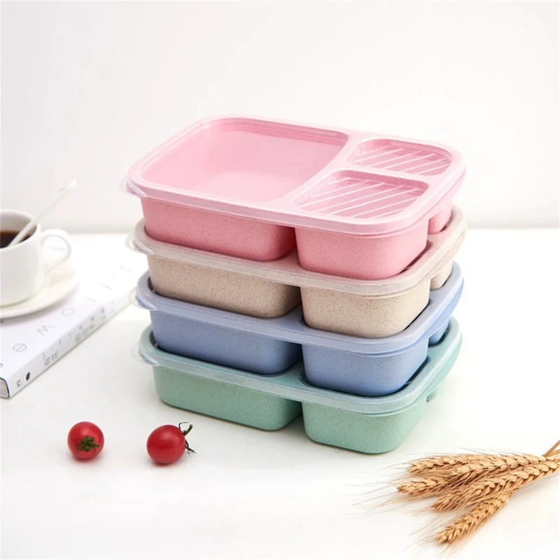 Food Storage With Compartments - 1-3 stuks Bento Lunchbox Set 3-delige