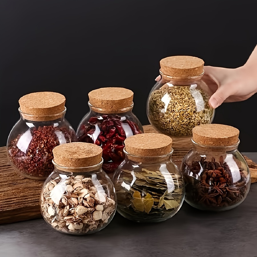 Food Storage Glass Set - 500Ml Heldere Glazen Opslagbus, Ronde Decoratieve