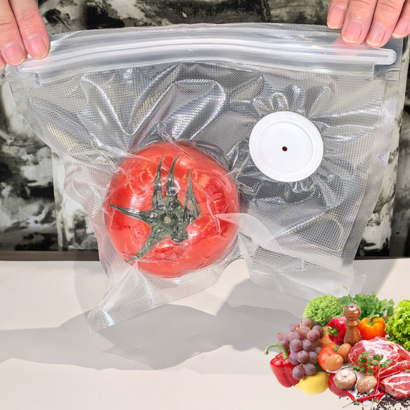 Food Storage Zip Bags - Geüpgradede versie vacuüm voedselbewaarzakken set met