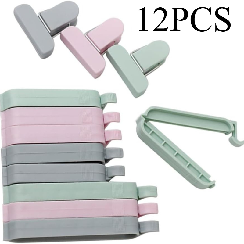 Food Storage Plastic Bag - 12 stuks Gemengde Kleur Plastic Sluitclips