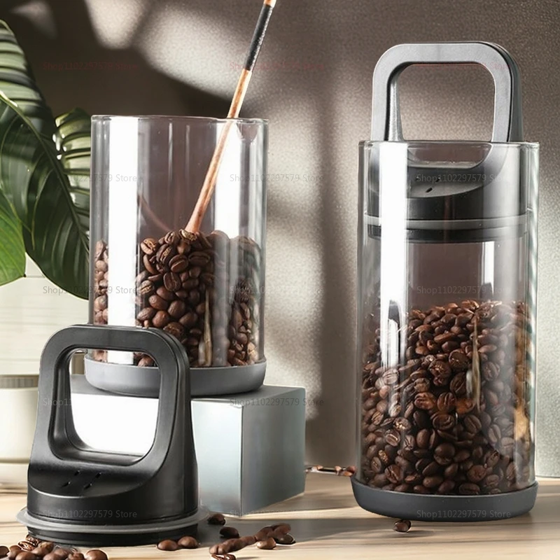 Food Storage Glass Set - Koffiebonen Vacuümverzegelde tank Transparant glas Voedselopslagpotten