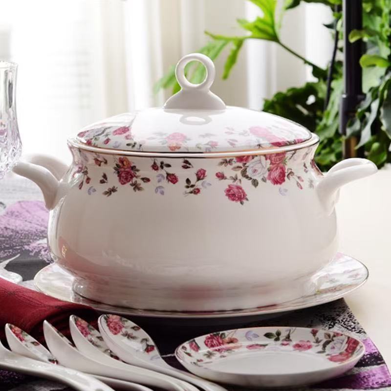 Food Storage In Plants - 9 inch, Bone China terrine voor
