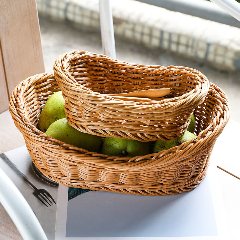 Food Storage In Plants - Ovale Rotan Geweven Opbergmand Brood Fruit
