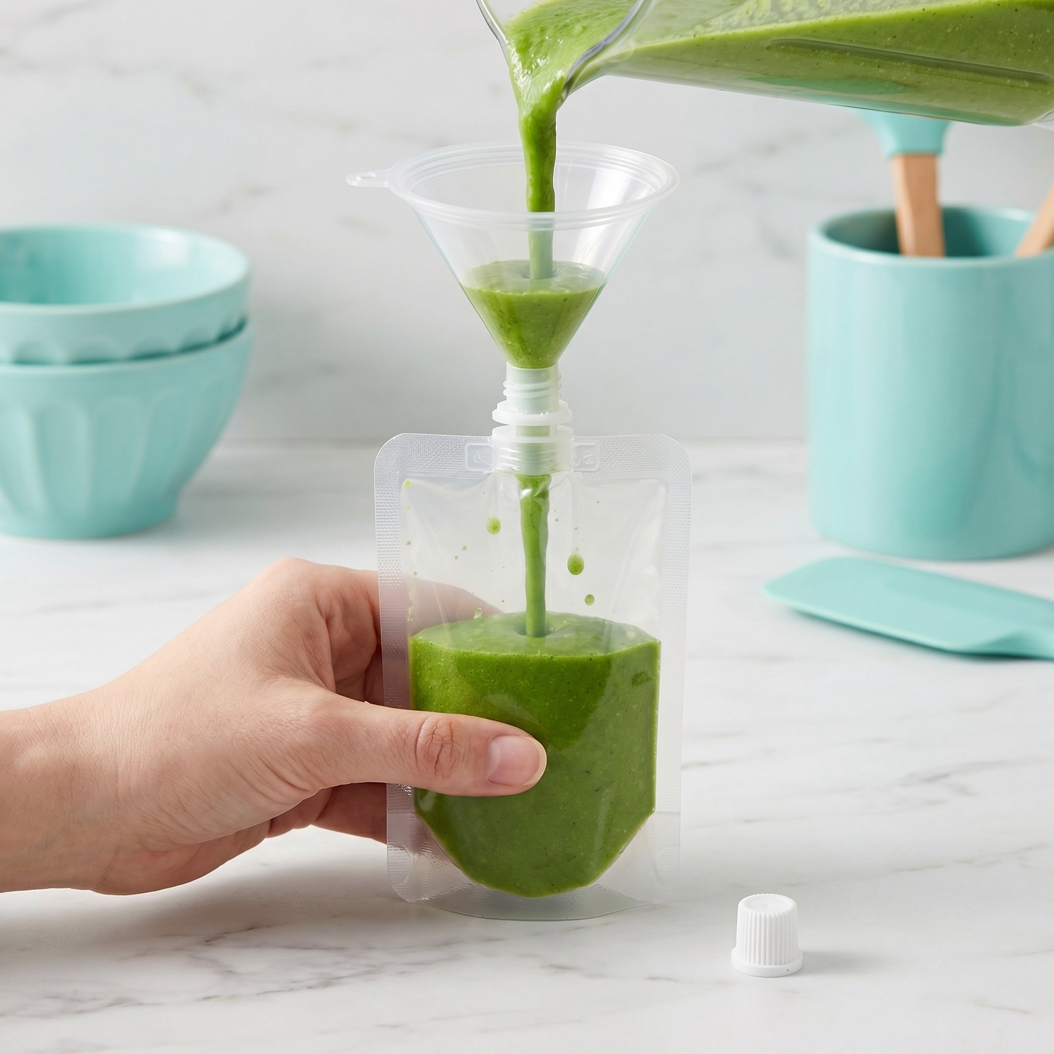 Food Storage Plastic Bag - 50 Stuks Doorzichtige Sapzakjes Met Uitloop