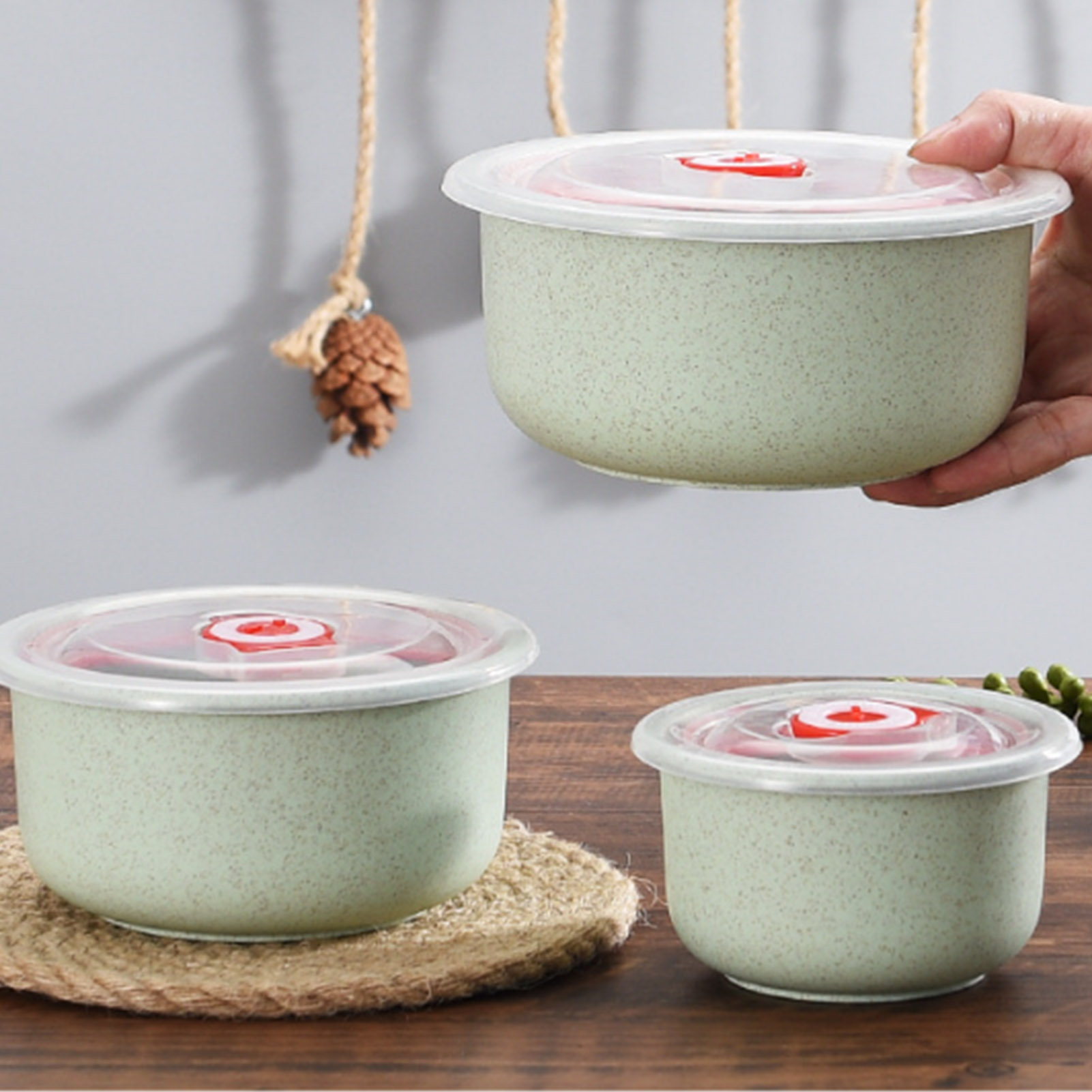 Food Storage Without Plastic - 3 stuks voedselopslagcontainers Bento Box Lichtgewicht