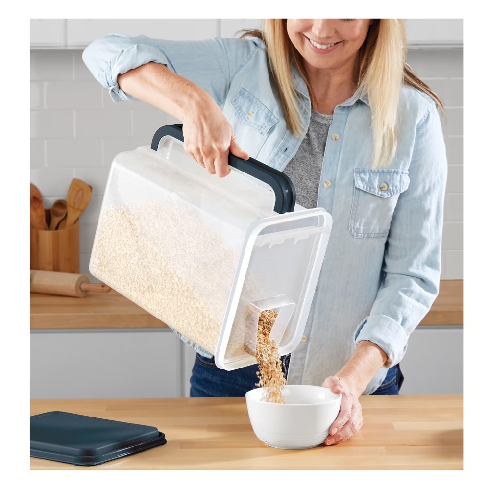 Food Storage In Pantry - Grote plastic voedselvoorraadcontainer met deksel en