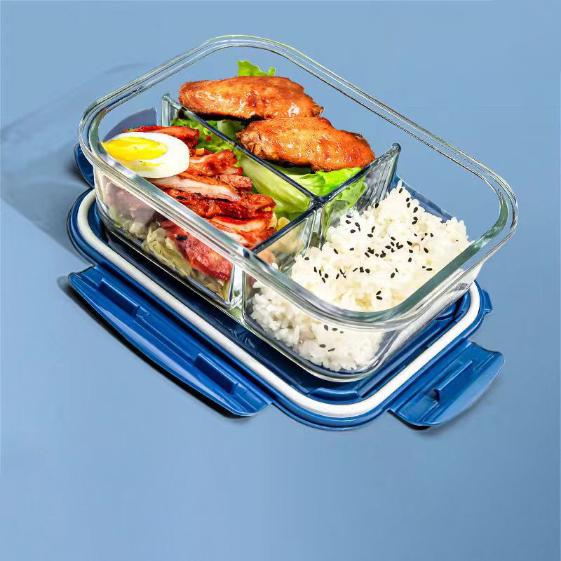 Food Storage With Compartments - Nieuwe stijl lunchbox glas 1050 ml