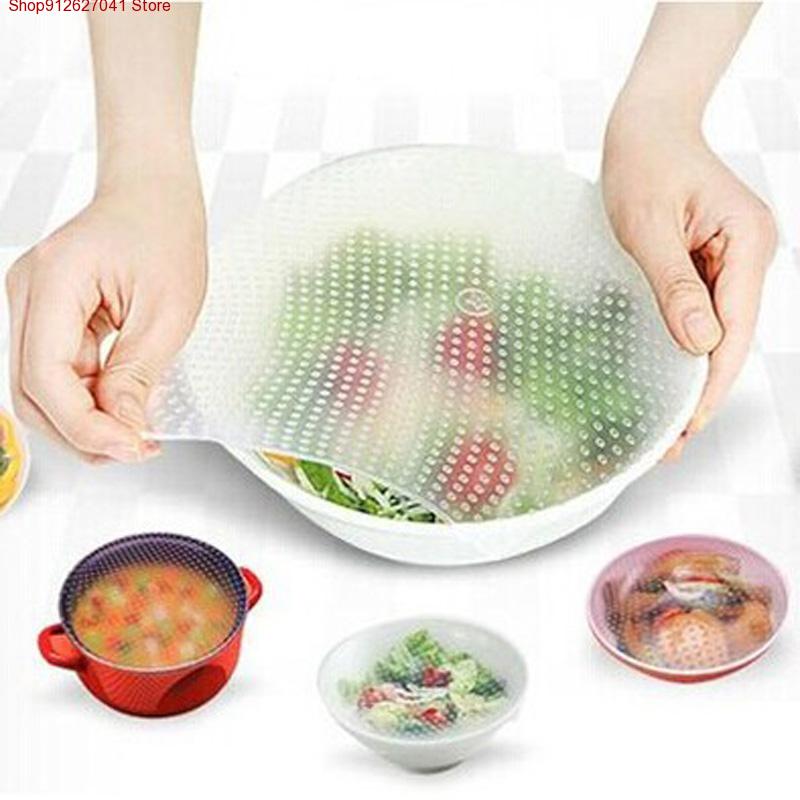 Food Storage Variety Pack - 4 stuks siliconen herbruikbare komhoezen, voedsel