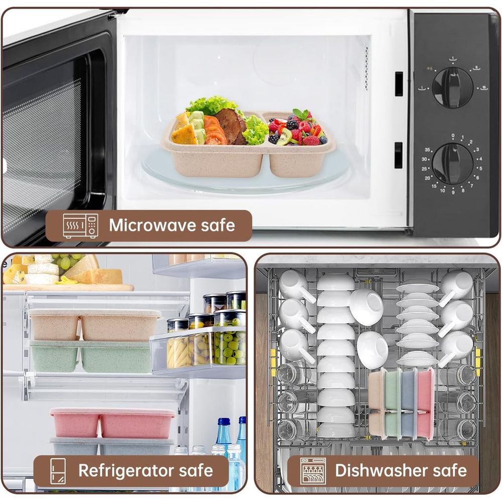 4-pack Bento lunchbox, 2-delig - Food Storage With Compartments recensie en prijs