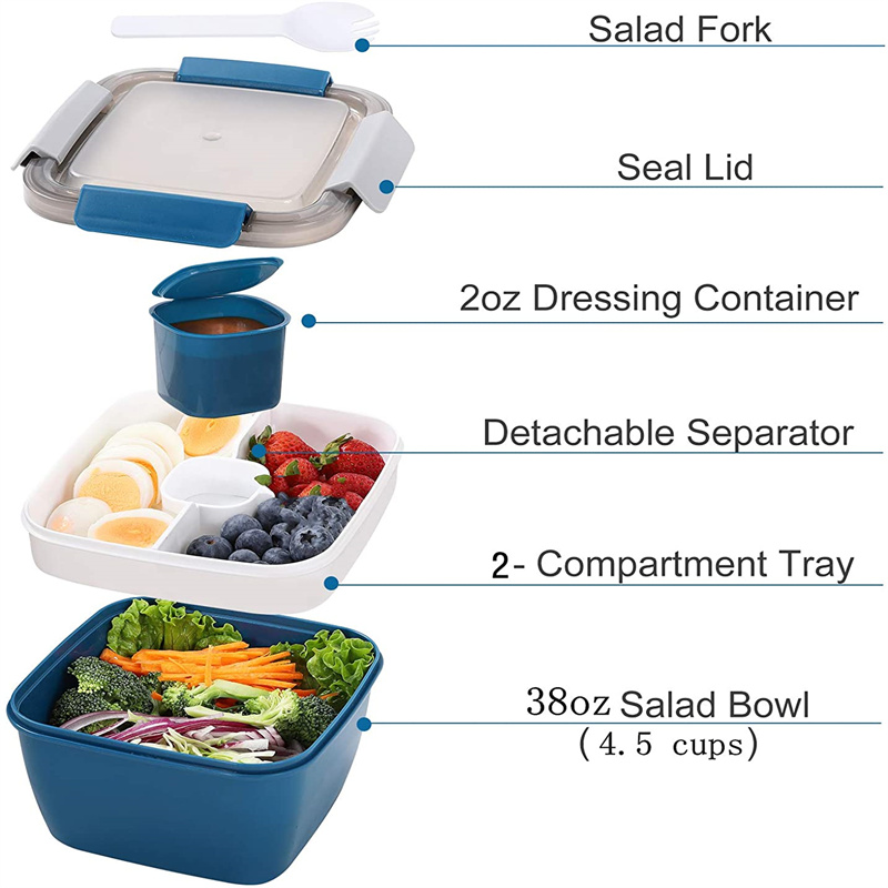 Draagbare salade-lunchcontaine - Food Storage With Compartments recensie en prijs