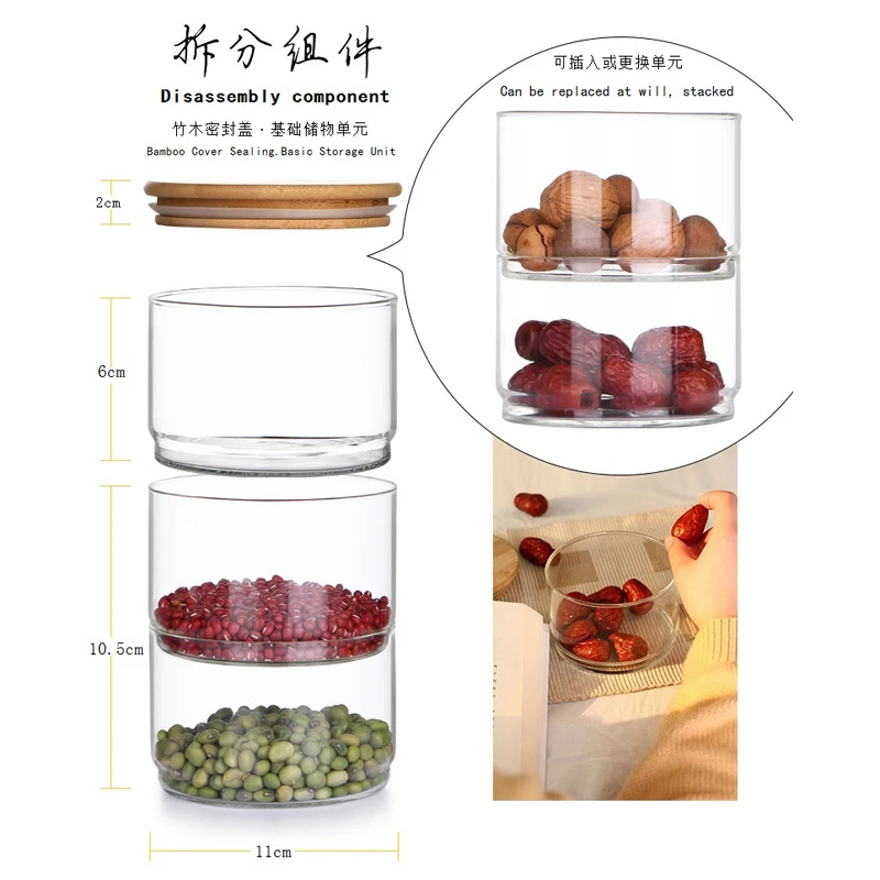Nieuwe 1200 ml 3-laags glazen  - Food Storage Glass Set recensie en prijs