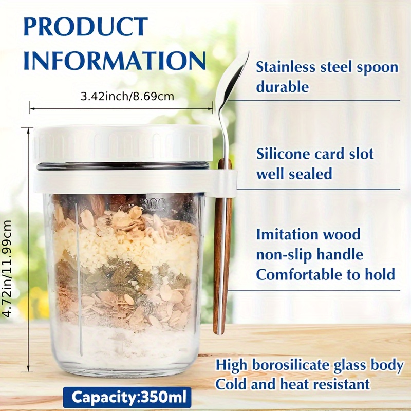 1 st/2 stks Glazen Havermout B - Food Storage Glass Set recensie en prijs