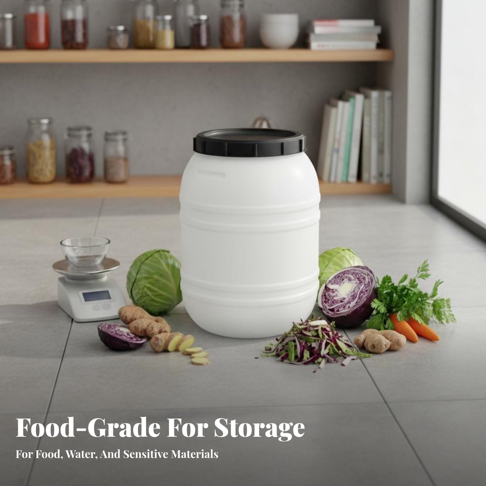 Voedselveilige kunststofvat me - Food Storage Drums recensie en prijs