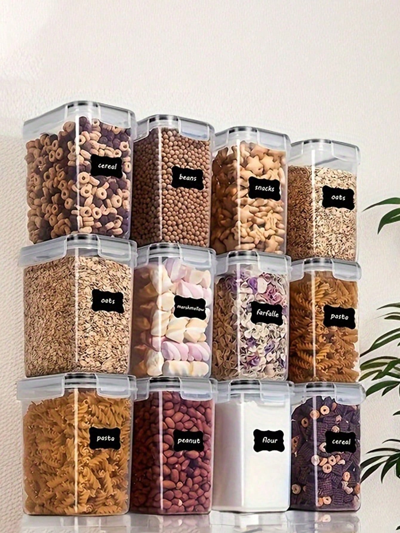 48 stuks luchtdichte voedselbe - Food Storage In Pantry recensie en prijs