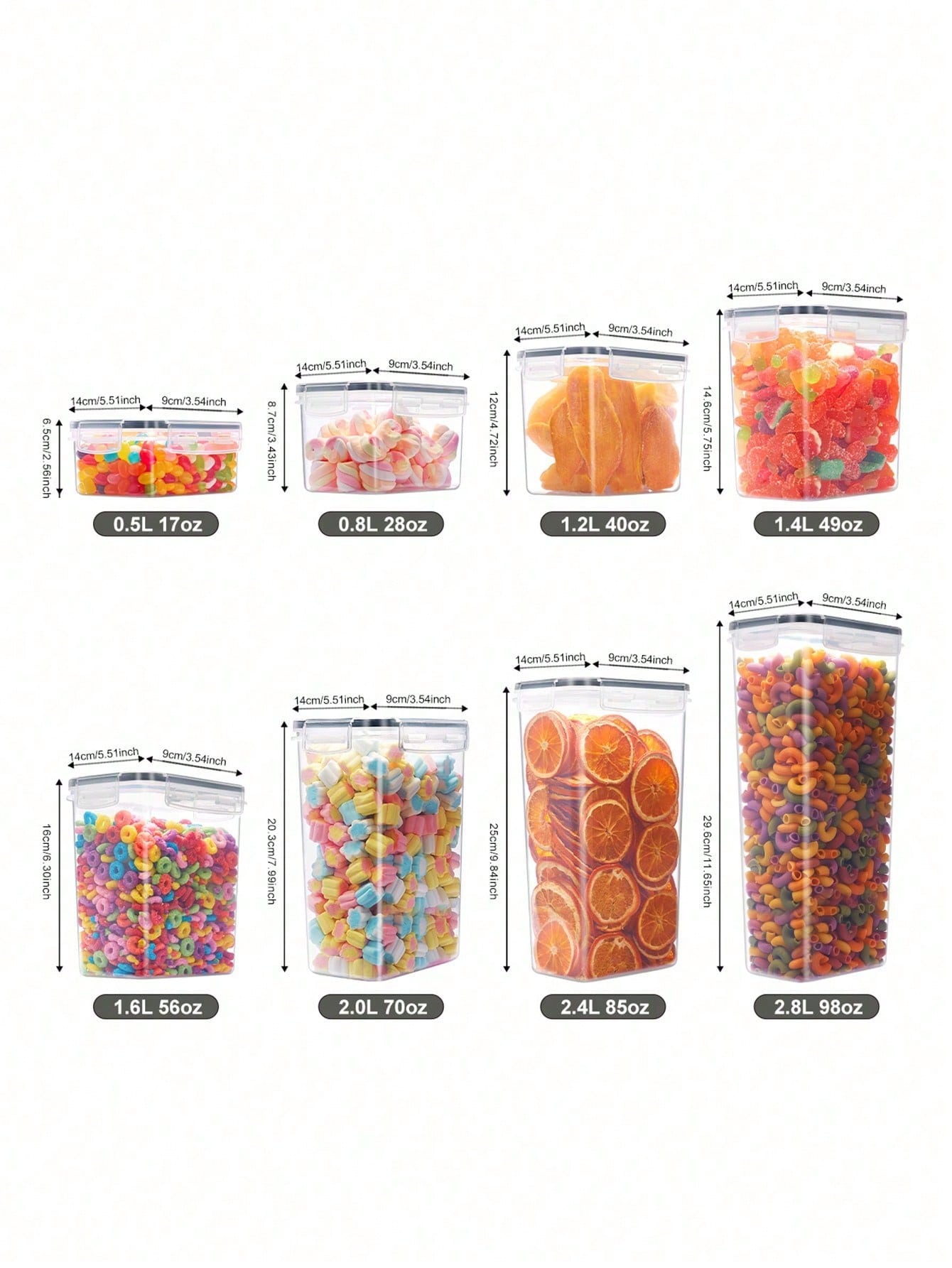 48 stuks luchtdichte voedselbe - Food Storage In Pantry recensie en prijs