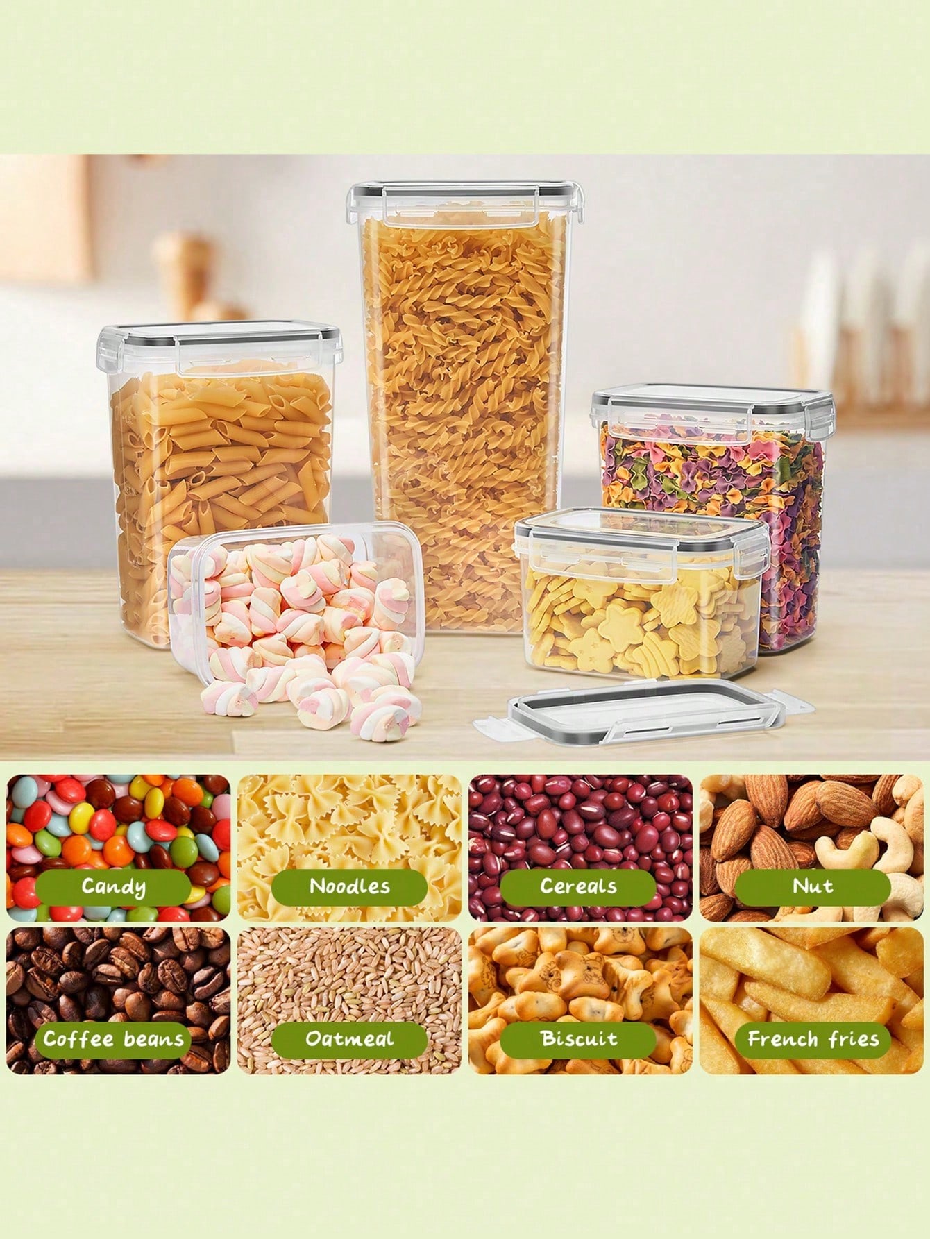 48 stuks luchtdichte voedselbe - Food Storage In Pantry recensie en prijs