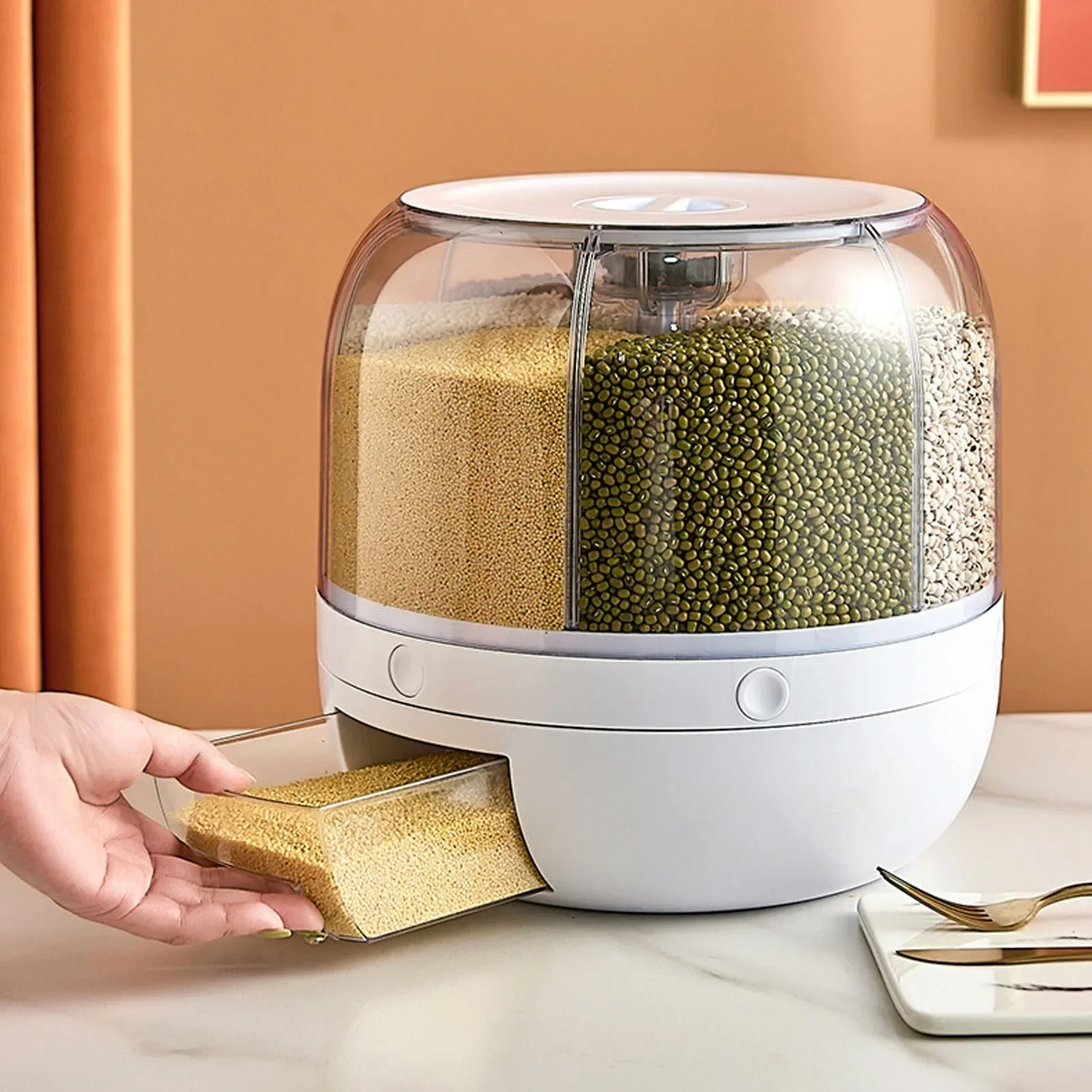 6 compartimenten 360 °   Roter - Food Storage In Pantry recensie en prijs