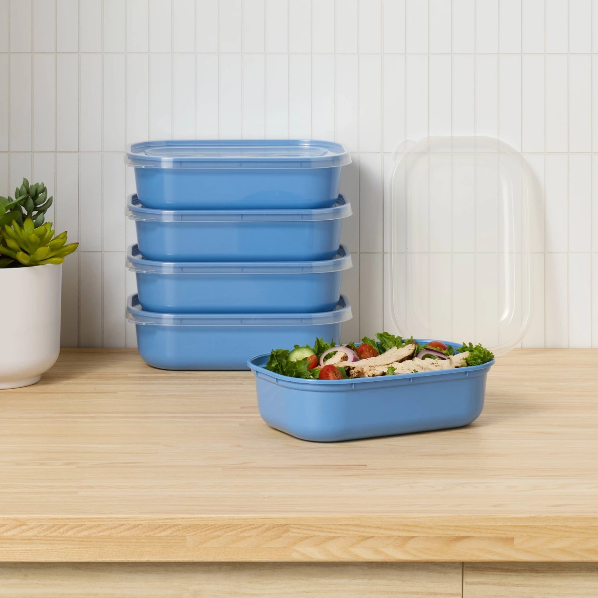 2026 Nieuwe Blauwe Enkelvoudig - Food Storage With Compartments recensie en prijs