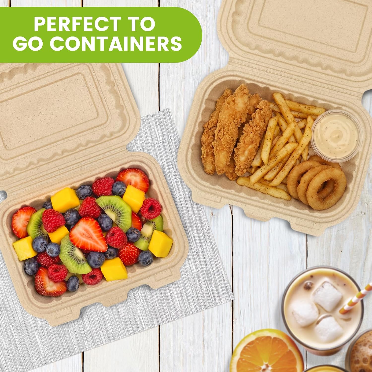 50 stuks 16oz clamshell afhaal - Food Storage Safe recensie en prijs