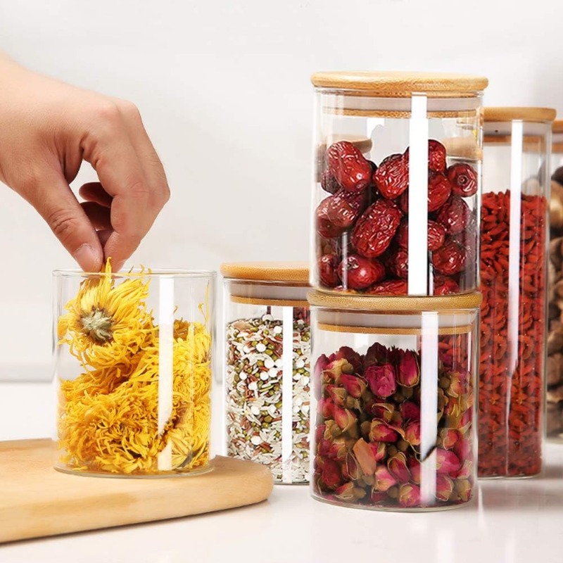 12-glazen potten set met bambo - Food Storage Glass Set recensie en prijs