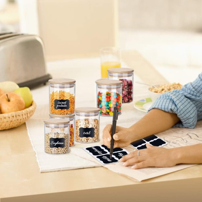 12-glazen potten set met bambo - Food Storage Glass Set recensie en prijs