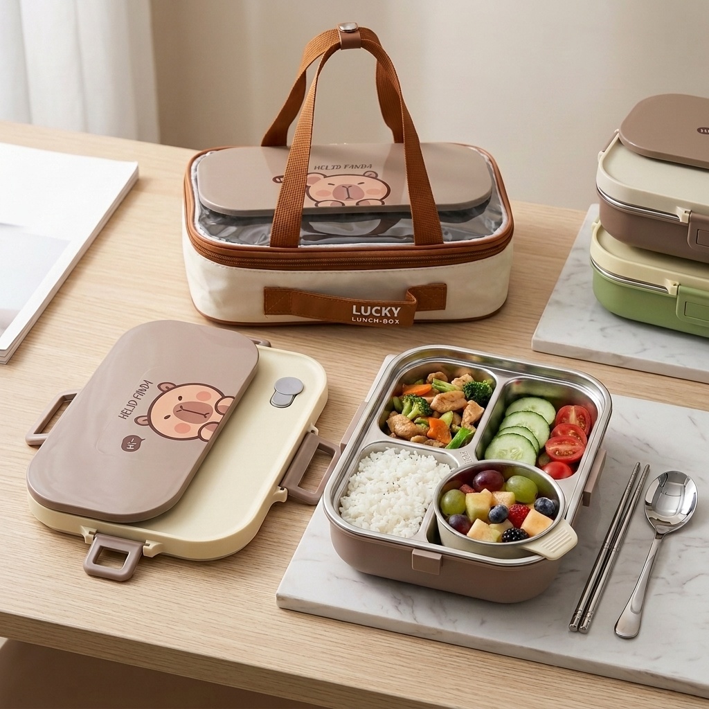 304 RVS Bento Lunchbox Set 4/5 - Food Storage With Compartments recensie en prijs
