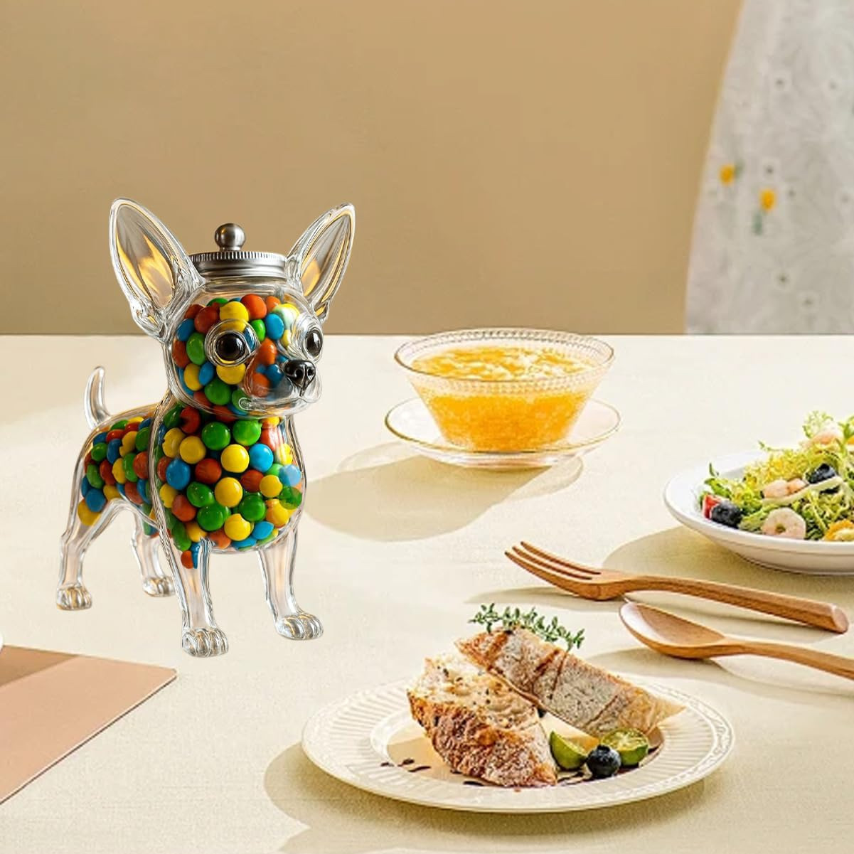 Chihuahua-vormige container vo - Food Storage Glass Set recensie en prijs