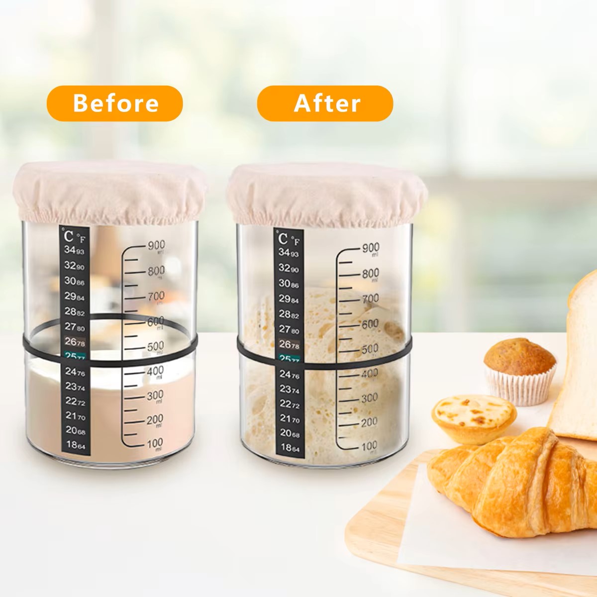 1500/900ml Zuurdesem Starter P - Food Storage Glass Set recensie en prijs