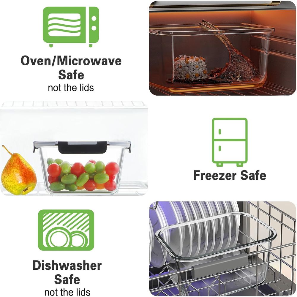 4-delige glazen voedselbewaarc - Food Storage Safe recensie en prijs