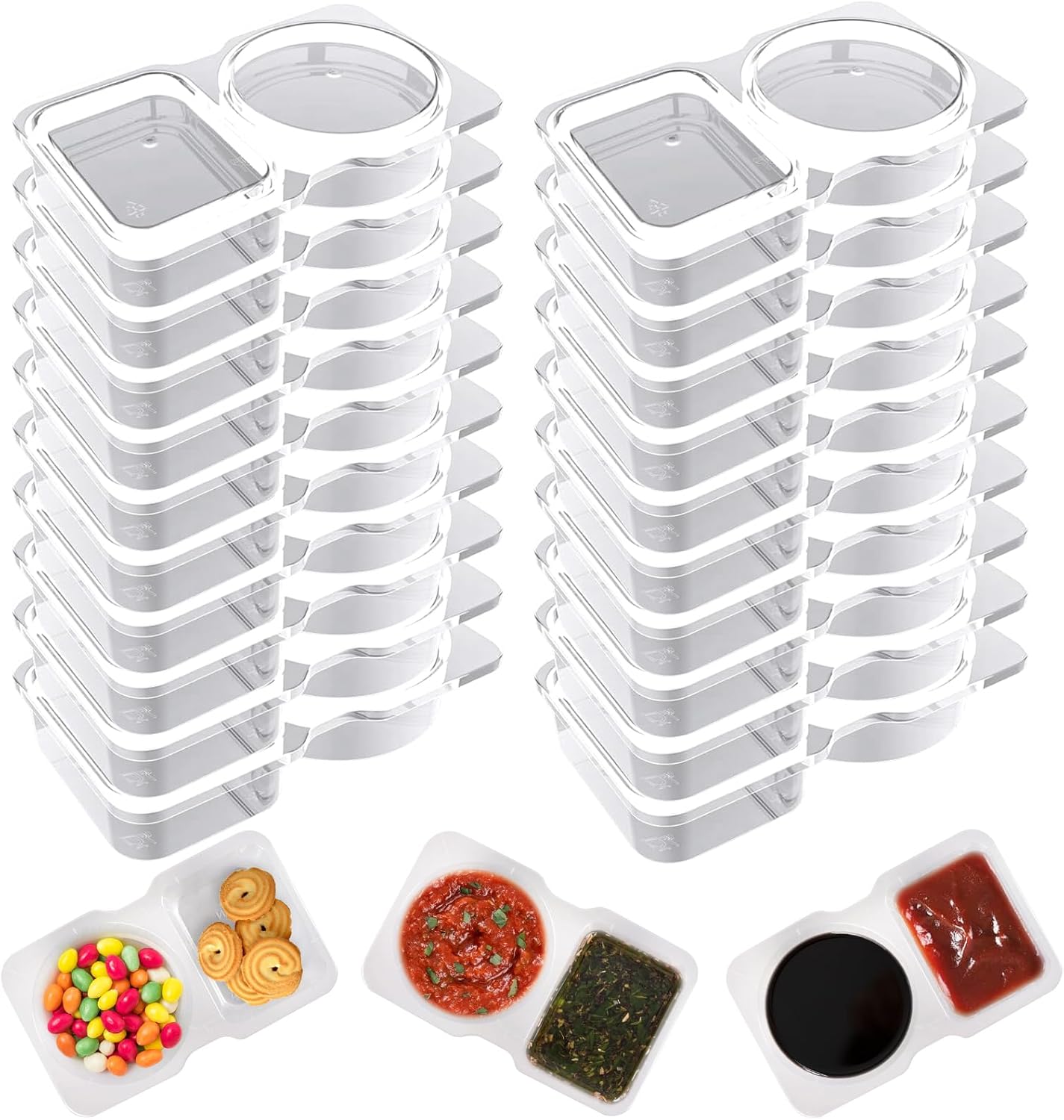 Dubbele compartimenten condime - Food Storage Without Plastic recensie en prijs