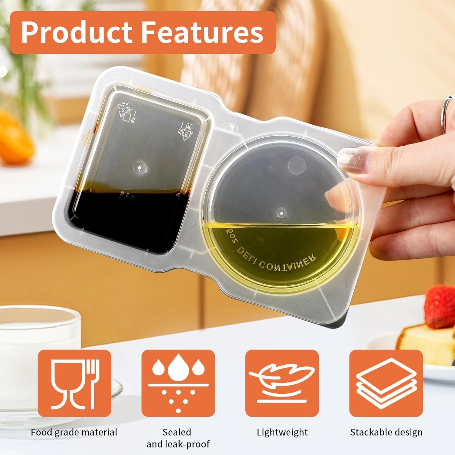 Dubbele compartimenten condime - Food Storage Without Plastic recensie en prijs