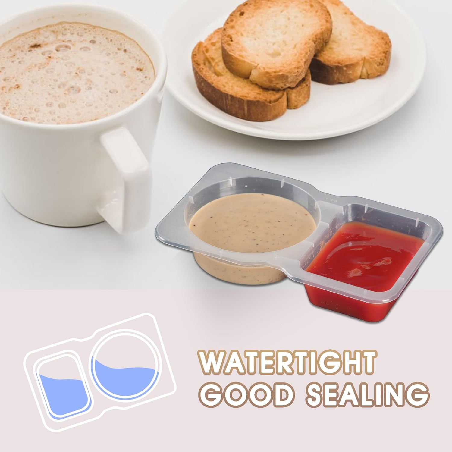 Dubbele compartimenten condime - Food Storage Without Plastic recensie en prijs