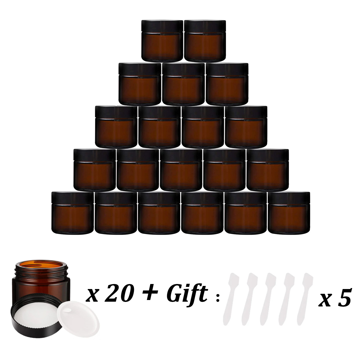 20 STKS Kleine Amber Glazen Po - Food Storage Glass Set recensie en prijs